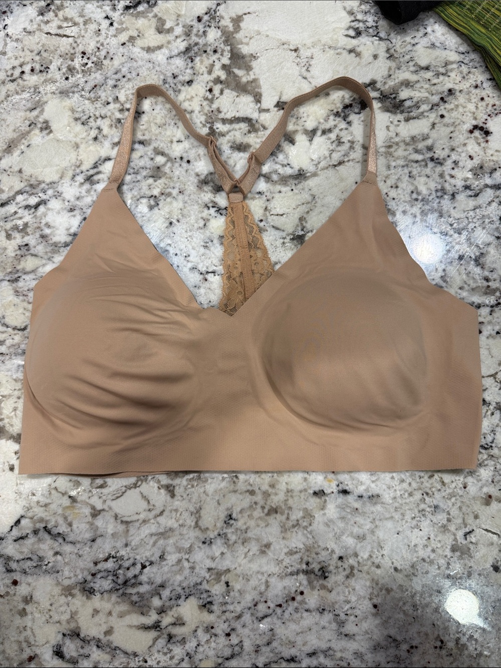 Victoria's Secret Seamless Nude Beige Lace-Back Wireless Bralette